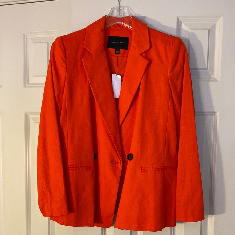 Orange Women's Blazer by Banana Republic size 2. New with tags!